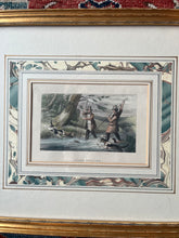 Framed Otter Hunting Lithograph